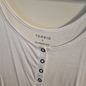 Torrid White Button Down Shirt